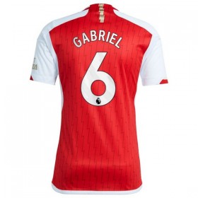 Virallinen pelipaita Arsenal 2023-24 Gabriel 6 Koti Lyhythihainen - Miesten